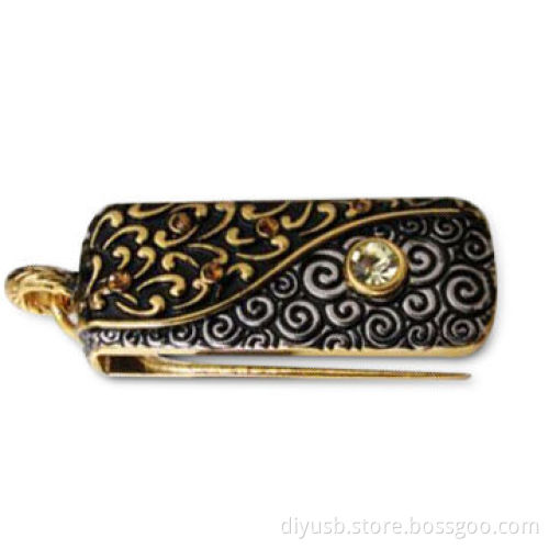 Jeweler USB Flash Memory Drive with Capacity of 64MB to 32GB, 10-year Data Retention